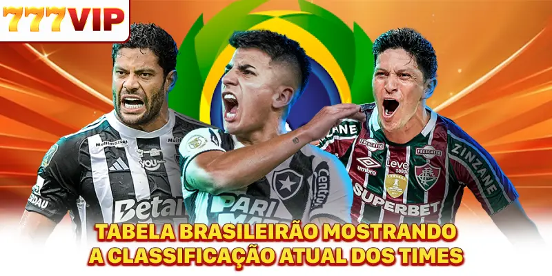 Tabela Brasileirão mostrando a classificação atual dos times